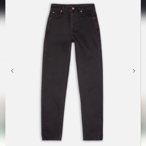 Nudie Jeans 31/30 Breezy Britt Aged Black High Waisted Jeans